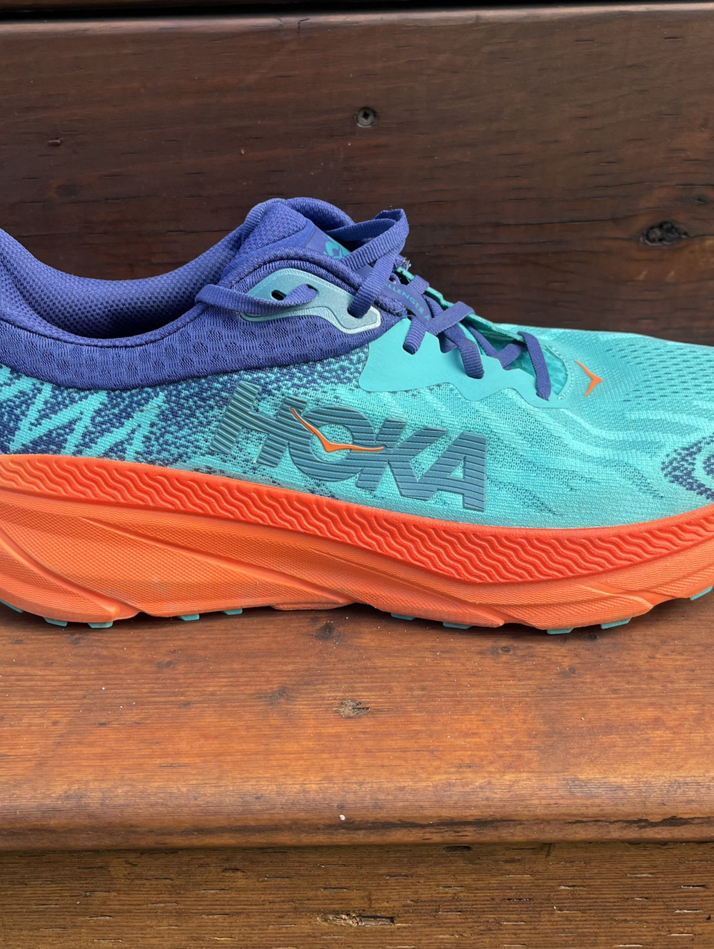 Hoka One One Challenger ATR 7 Running Shoe Size Men's 13D Turquoise Orange Gym